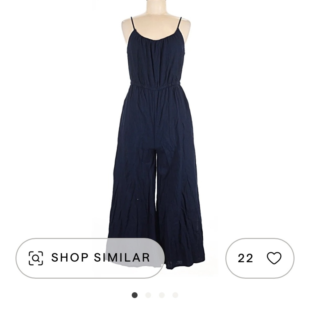 Haute Hippie Womens  Strappy-Back Wide Leg Jumpsuit, Blue